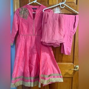 Pink Embroidered Anarkali Suit